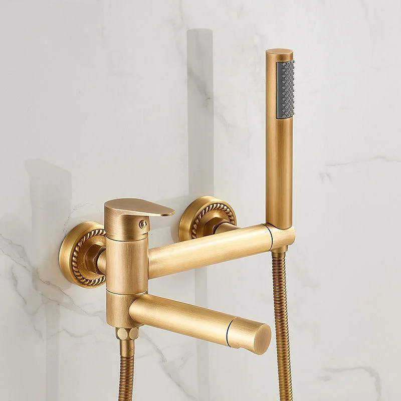 Lever Handle Shower Tap Single Hand Shower with Shower Hose -Bathlova