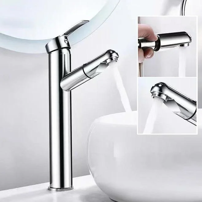 Lever Handle Tap Contemporary Pull-out Tap for Bathroom -Bathlova