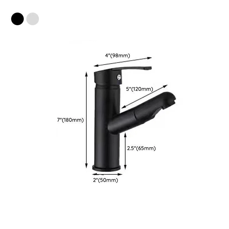 Lever Handle Tap Contemporary Pull-out Tap for Bathroom -Bathlova