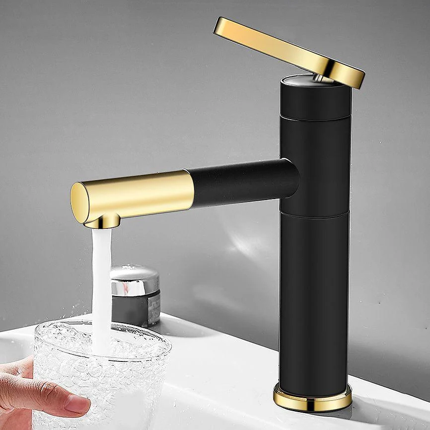 Lever Handle Tap Glam Style Swivel Spout Tap for Bathroom -Bathlova