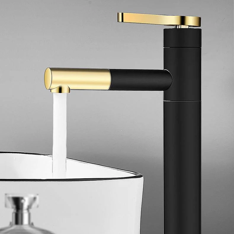 Lever Handle Tap Glam Style Swivel Spout Tap for Bathroom -Bathlova