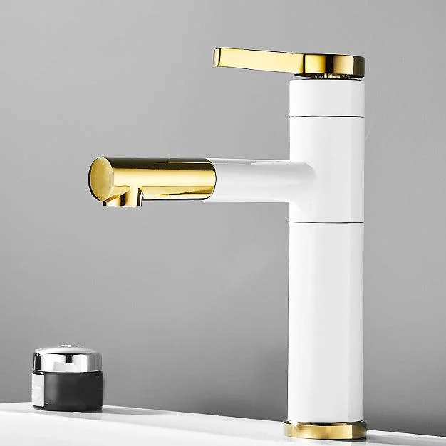 Lever Handle Tap Glam Style Swivel Spout Tap for Bathroom -Bathlova