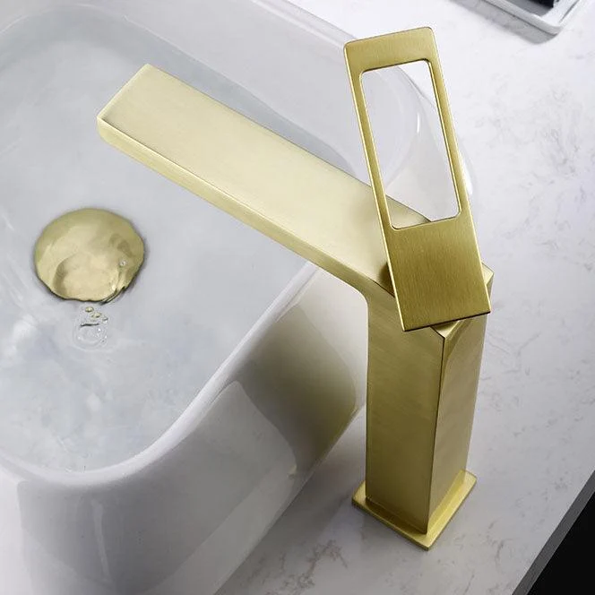 Lever Handle Tap Glam Style Vessel Sink Tap for Bathroom -Bathlova