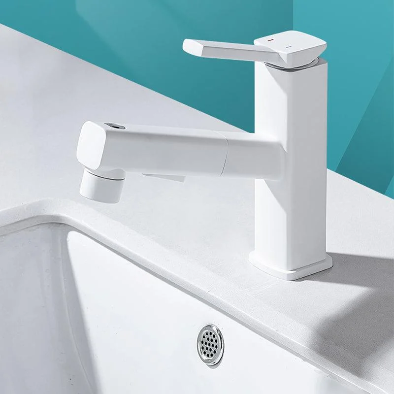 Lever Handle Tap Pull-out Vessel Sink Tap with Swivel Spout -Bathlova