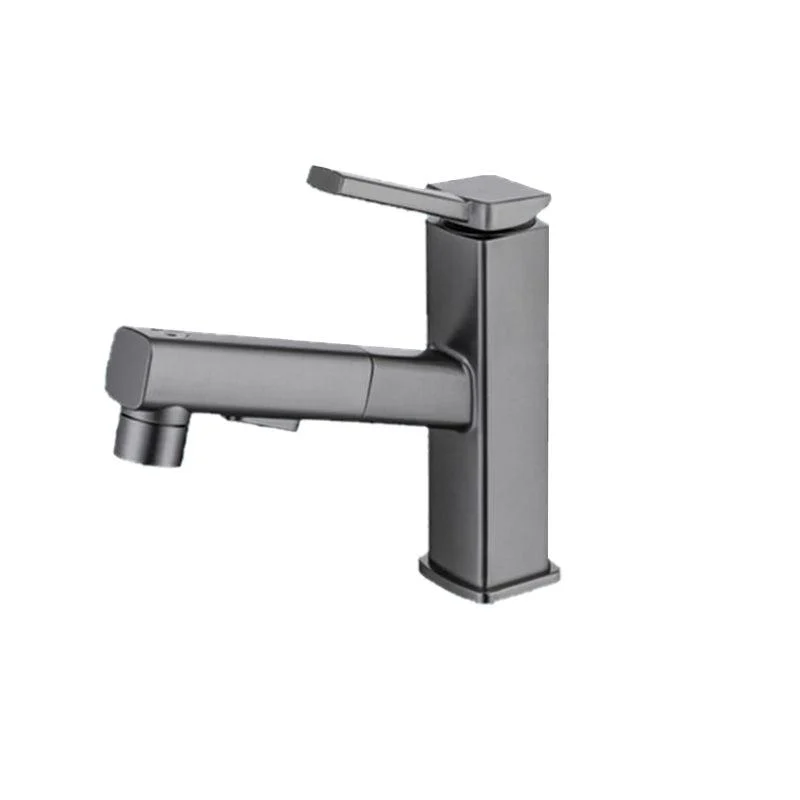 Lever Handle Tap Pull-out Vessel Sink Tap with Swivel Spout -Bathlova