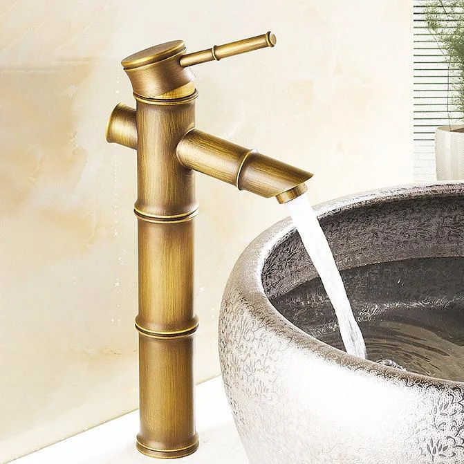 Lever Handle Vessel Tap Single Hole Sink Tap Farmhouse Style Basin Tap -Bathlova