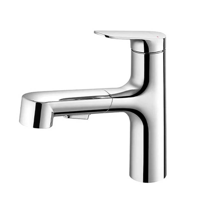 Lever Handles Sink Tap Single Hole Chrome Brass Bathroom Sink Tap -Bathlova