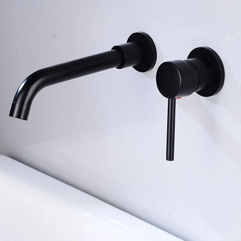 Lever Handles Wall Mounted Bathroom Tap High-Arc Lavatory Tap -Bathlova