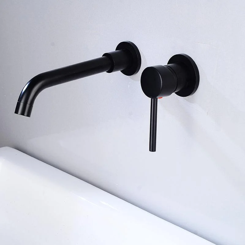 Lever Handles Wall Mounted Bathroom Tap High-Arc Lavatory Tap -Bathlova