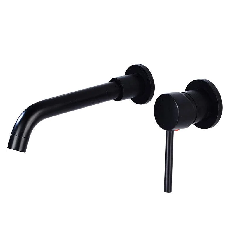 Lever Handles Wall Mounted Bathroom Tap High-Arc Lavatory Tap -Bathlova