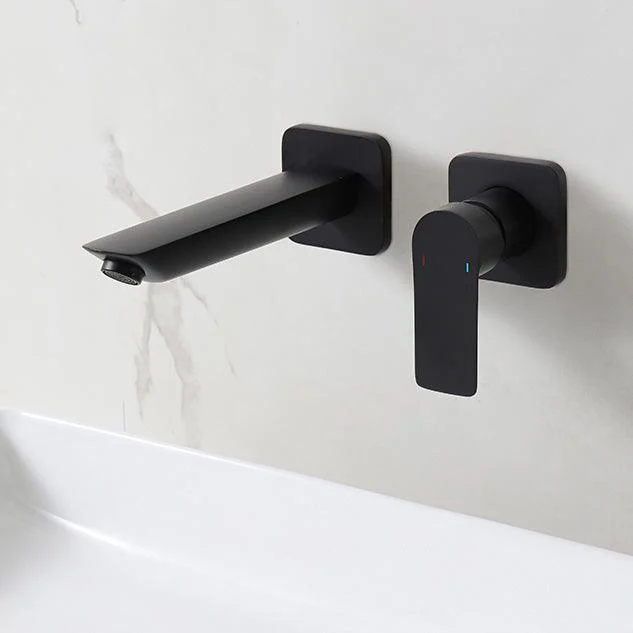 Lever Single-Handle Wall Mounted Modern Low Arc Metal Wall Mount -Bathlova