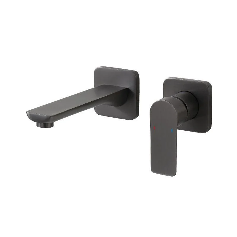 Lever Single-Handle Wall Mounted Modern Low Arc Metal Wall Mount -Bathlova