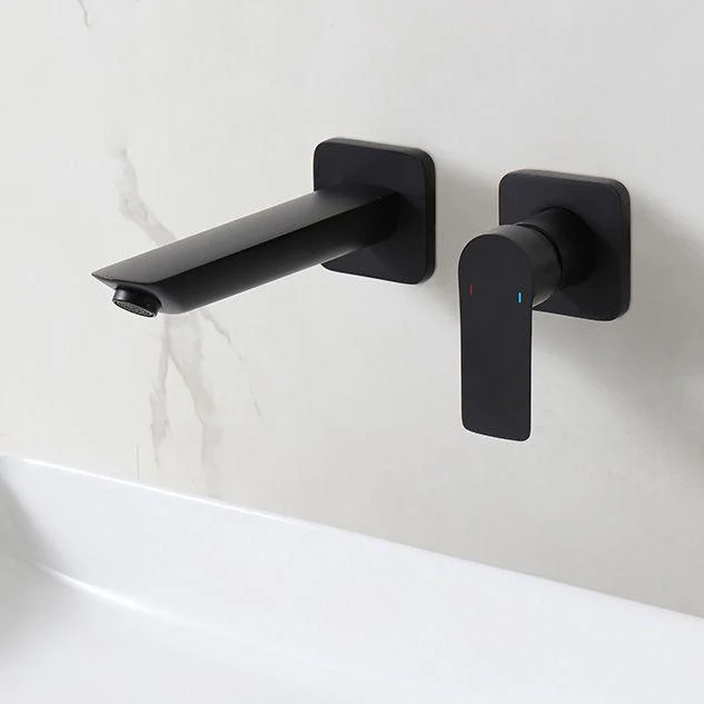 Lever Single-Handle Wall Mounted Modern Low Arc Metal Wall Mount -Bathlova