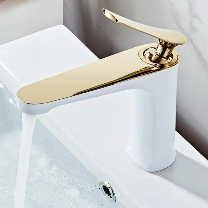 Light Luxury Basin Tap 6.69" H Modern Brass Vessel Sink Tap -Bathlova