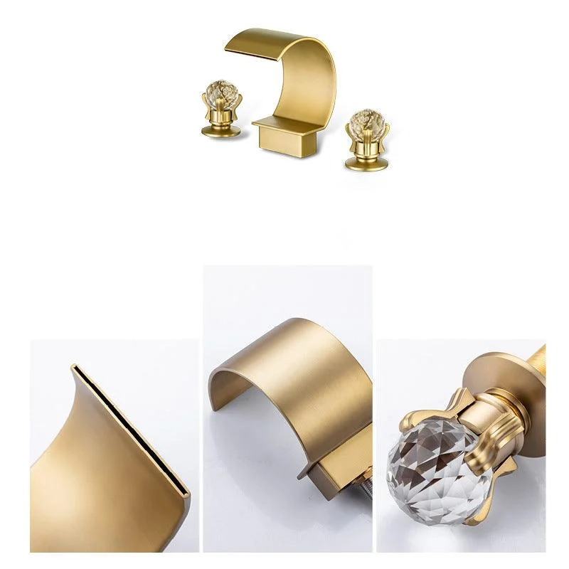 Light Luxury Basin Tap Waterfall Spout Bathroom Tap Knob Handle Sink Tap -Bathlova