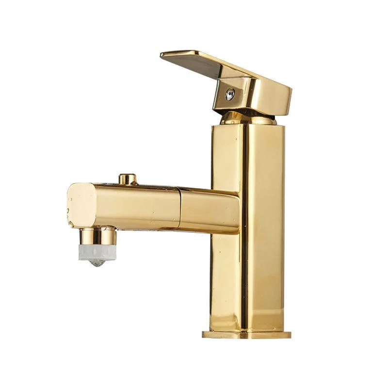 Light Luxury Bathroom Tap Lever Handle Vessel Tap with Swivel Spout -Bathlova