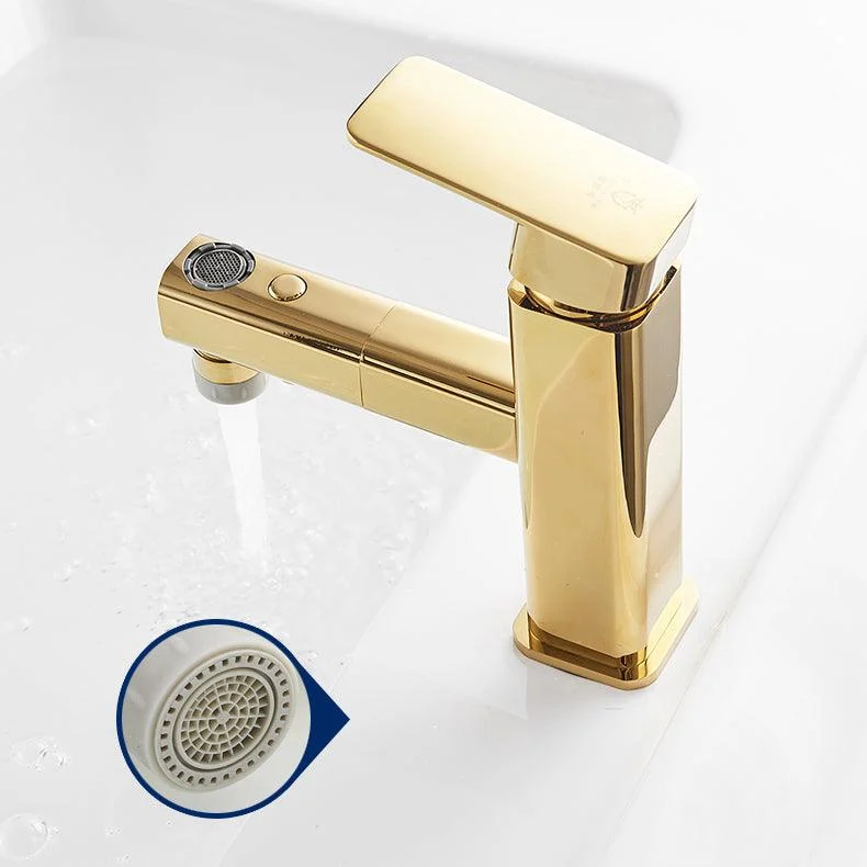 Light Luxury Bathroom Tap Lever Handle Vessel Tap with Swivel Spout -Bathlova