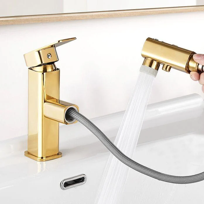 Light Luxury Bathroom Tap Lever Handle Vessel Tap with Swivel Spout -Bathlova