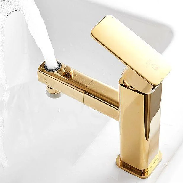 Light Luxury Bathroom Tap Lever Handle Vessel Tap with Swivel Spout -Bathlova