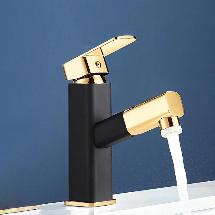 Light Luxury Bathroom Tap Lever Handle Vessel Tap with Swivel Spout -Bathlova