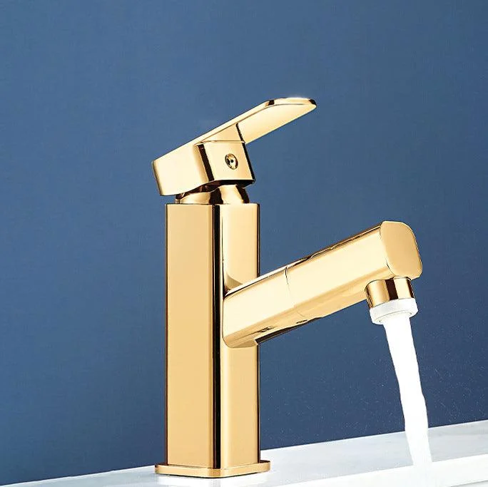 Light Luxury Bathroom Tap Lever Handle Vessel Tap with Swivel Spout -Bathlova