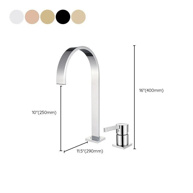 Light Luxury Vanity Sink Tap Cubic Single Handle Tap for Bathroom -Bathlova