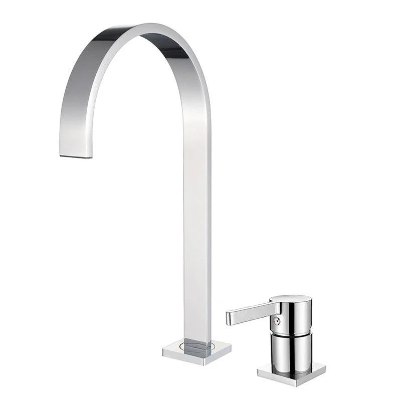 Light Luxury Vanity Sink Tap Cubic Single Handle Tap for Bathroom -Bathlova