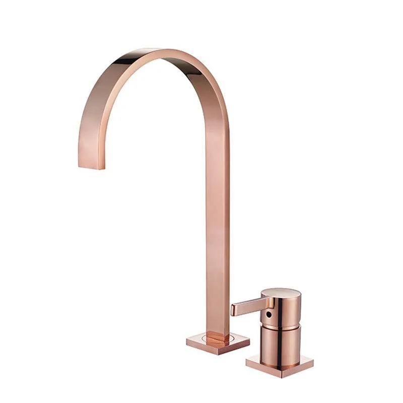 Light Luxury Vanity Sink Tap Cubic Single Handle Tap for Bathroom -Bathlova