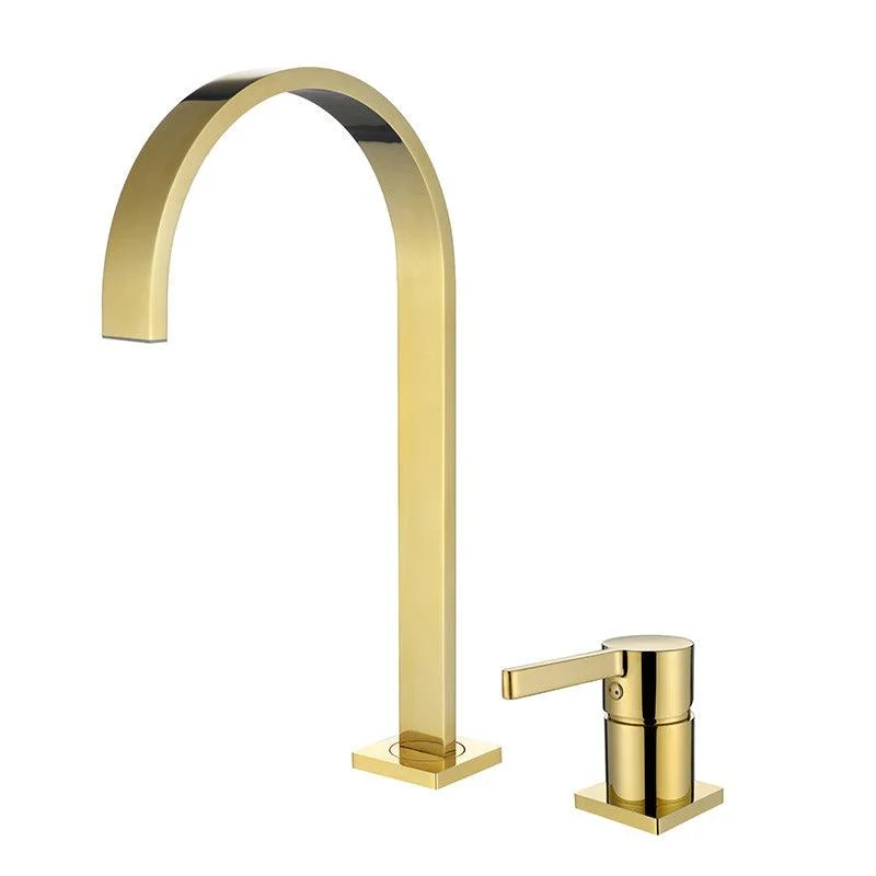 Light Luxury Vanity Sink Tap Cubic Single Handle Tap for Bathroom -Bathlova