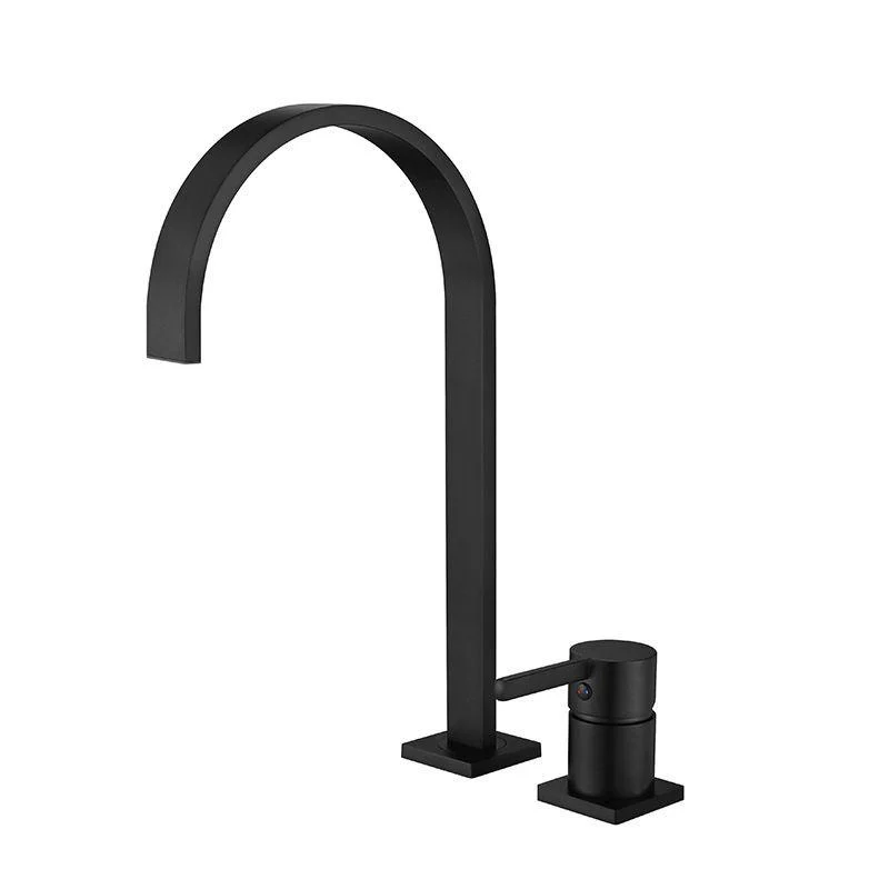 Light Luxury Vanity Sink Tap Cubic Single Handle Tap for Bathroom -Bathlova