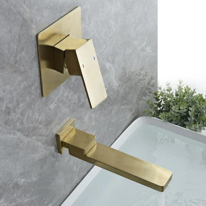 Light Luxury Wall Mounted Bathroom Tap Lever Handle Sink Tap -Bathlova