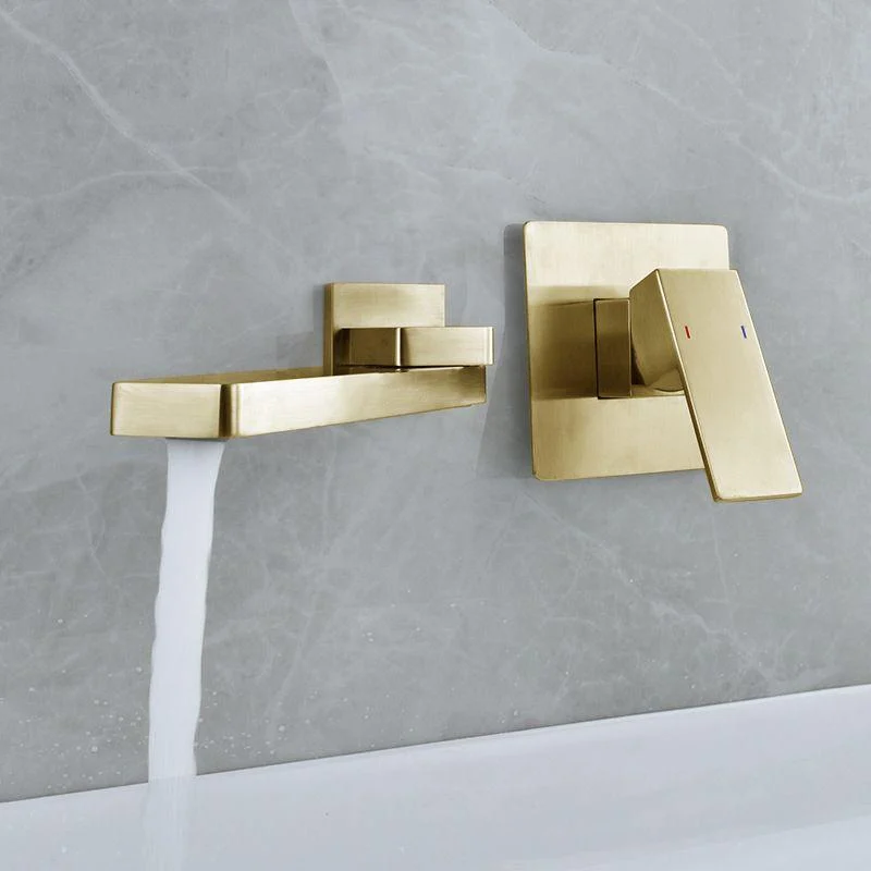 Light Luxury Wall Mounted Bathroom Tap Lever Handle Sink Tap -Bathlova