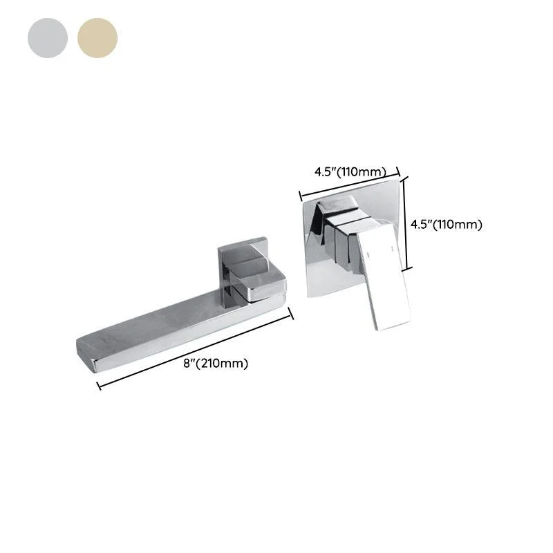 Light Luxury Wall Mounted Bathroom Tap Lever Handle Sink Tap -Bathlova