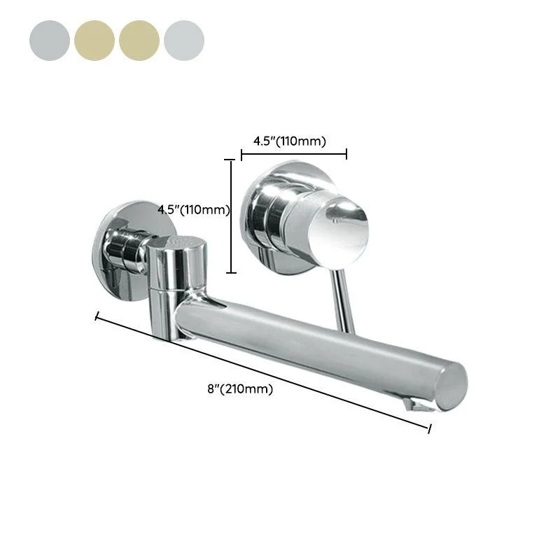 Light Luxury Wall Mounted Bathroom Tap Lever Handle Sink Tap -Bathlova