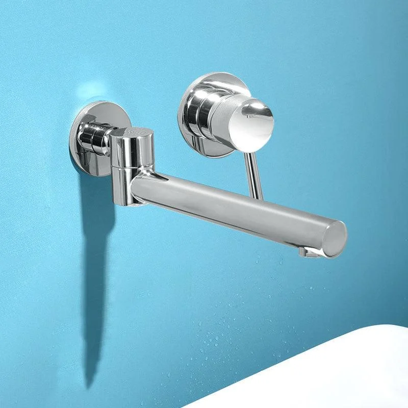 Light Luxury Wall Mounted Bathroom Tap Lever Handle Sink Tap -Bathlova