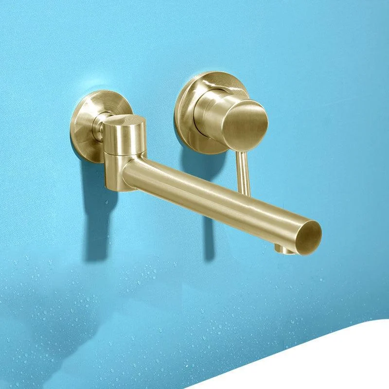 Light Luxury Wall Mounted Bathroom Tap Lever Handle Sink Tap -Bathlova