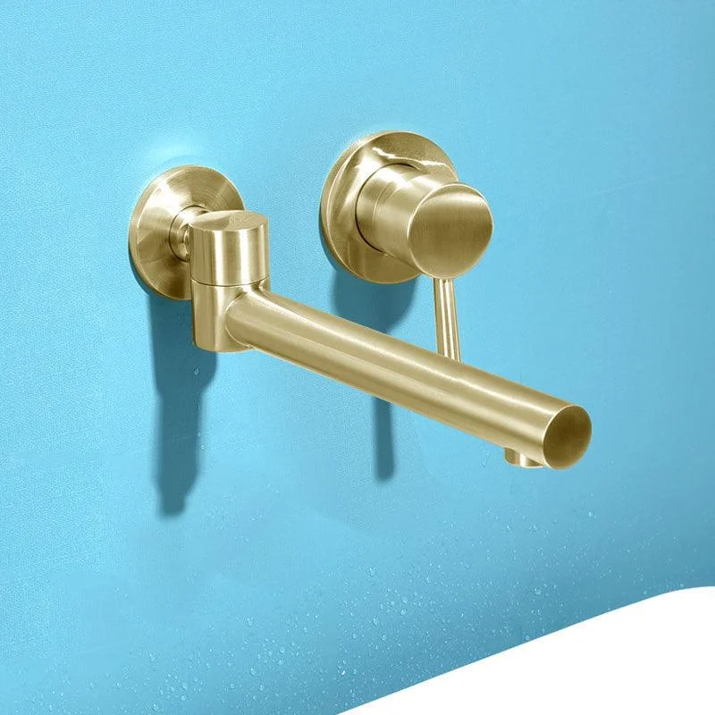 Light Luxury Wall Mounted Bathroom Tap Lever Handle Sink Tap -Bathlova