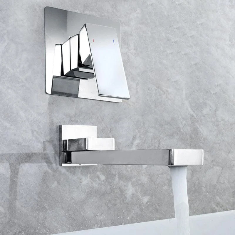 Light Luxury Wall Mounted Bathroom Tap Lever Handle Sink Tap -Bathlova