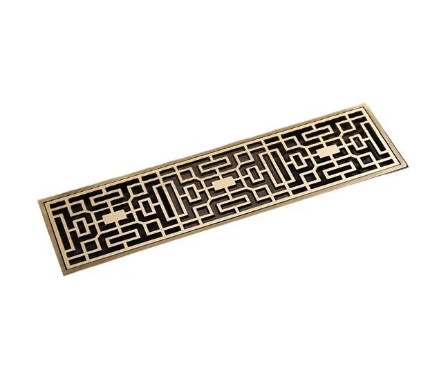 Linear Shower Art Carved Cover Floor Waste Drain -Bathlova