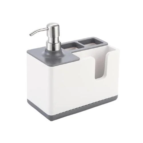 Liquid Soap Dispenser With Storage Shelf Bathroom Accessory -Bathlova