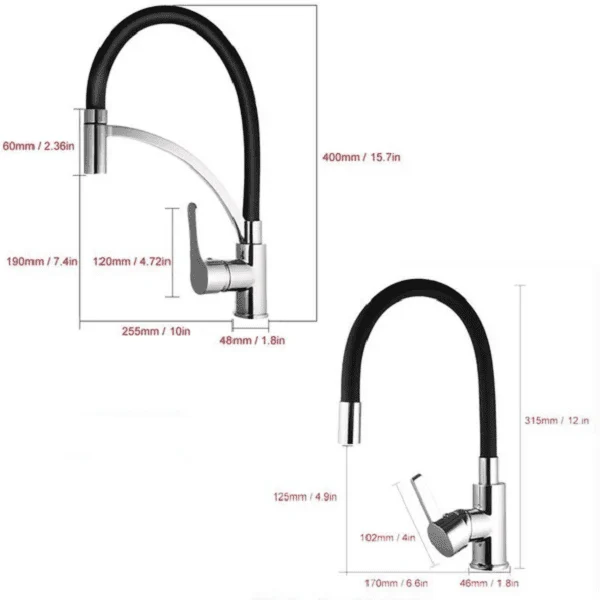 Lodge - Rotating Flexible Kitchen Tap -Bathlova