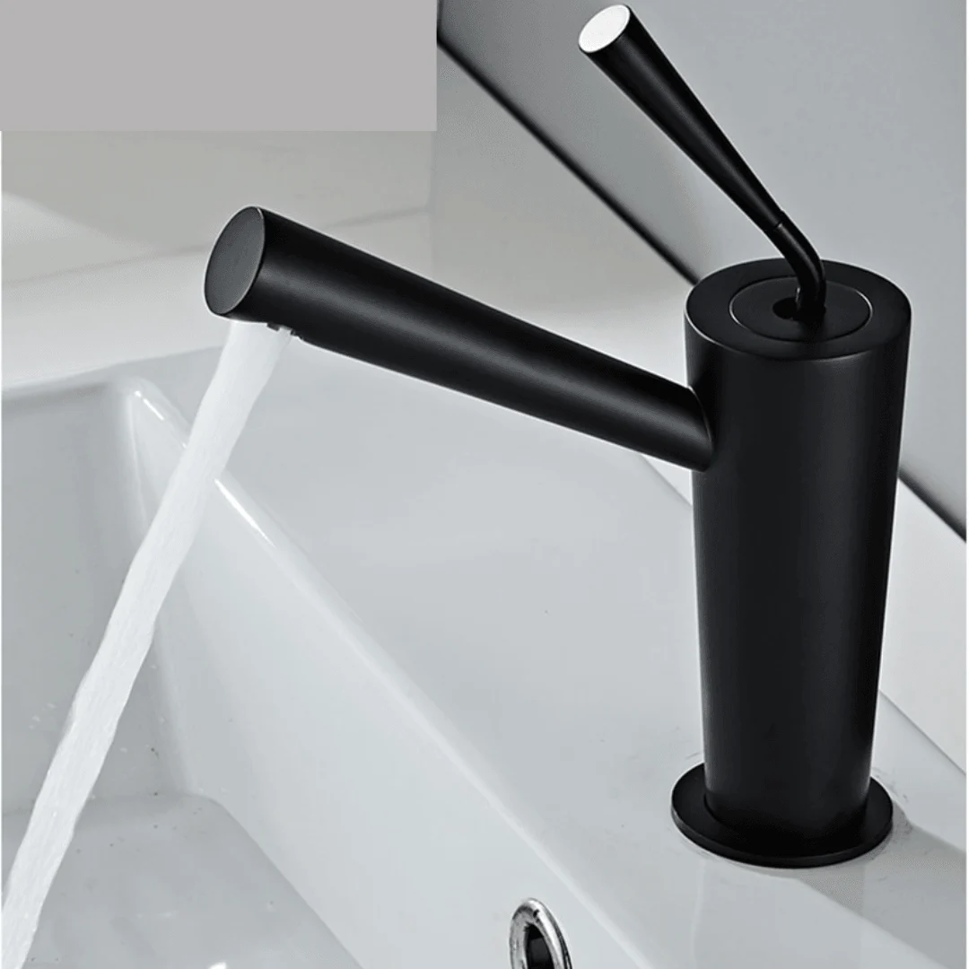 Long Tiny Handle Round Bathroom Tap -Bathlova