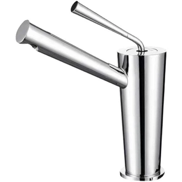 Long Tiny Handle Round Bathroom Tap -Bathlova