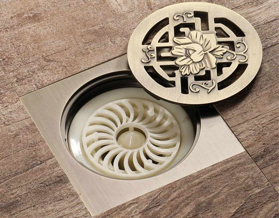 Lovely Flower Style Floor Drain -Bathlova