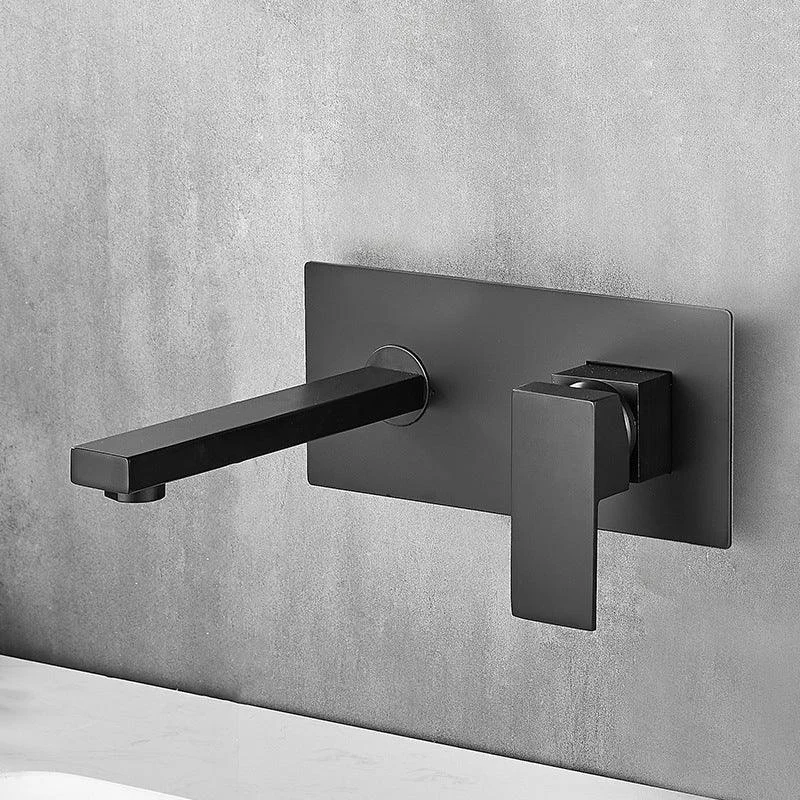 Low Arc Wall Mounted Bathroom Knob Handle Tap Lavatory Tap -Bathlova