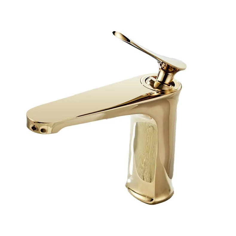 Luxury 1 Handle Sink Bathroom Tap Circular Brass Basin Tap with Water Hose -Bathlova