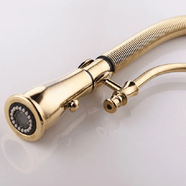 Luxury 3 Type Rose Gold Kitchen Tap Single Handle -Bathlova