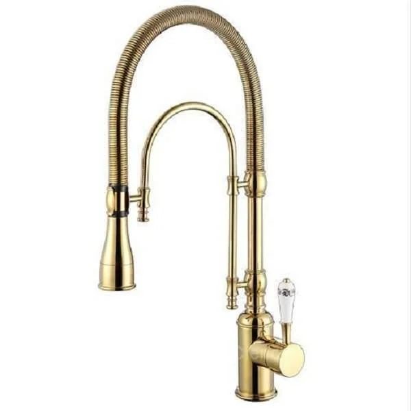 Luxury 3 Type Rose Gold Kitchen Tap Single Handle -Bathlova