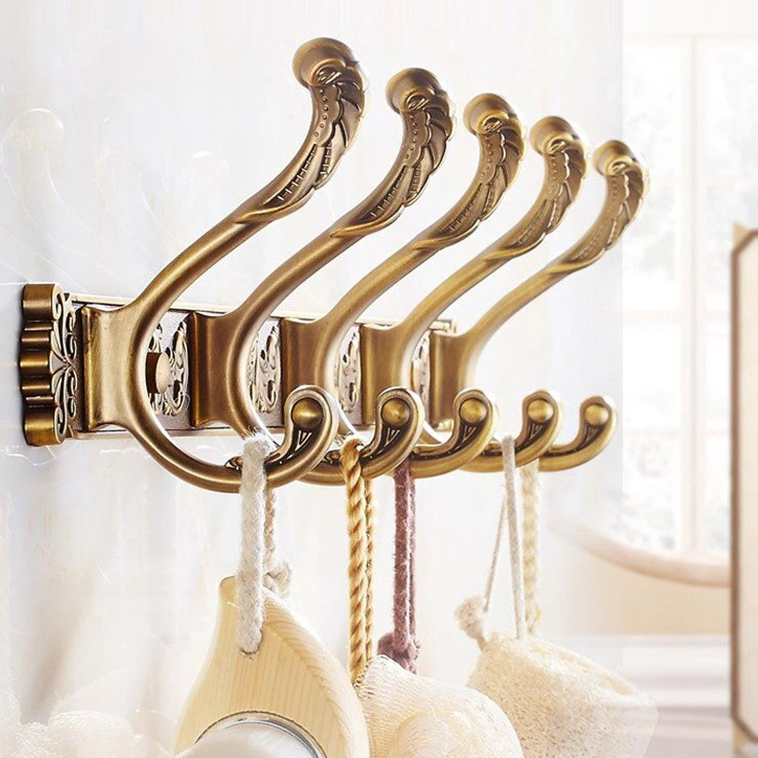 Luxury Bathroom Wall Antique 5 Row Hook -Bathlova