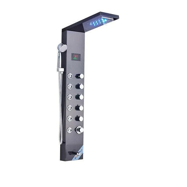 Luxury LED Shower Column Tap SPA Massage Jet Shower Panel -Bathlova